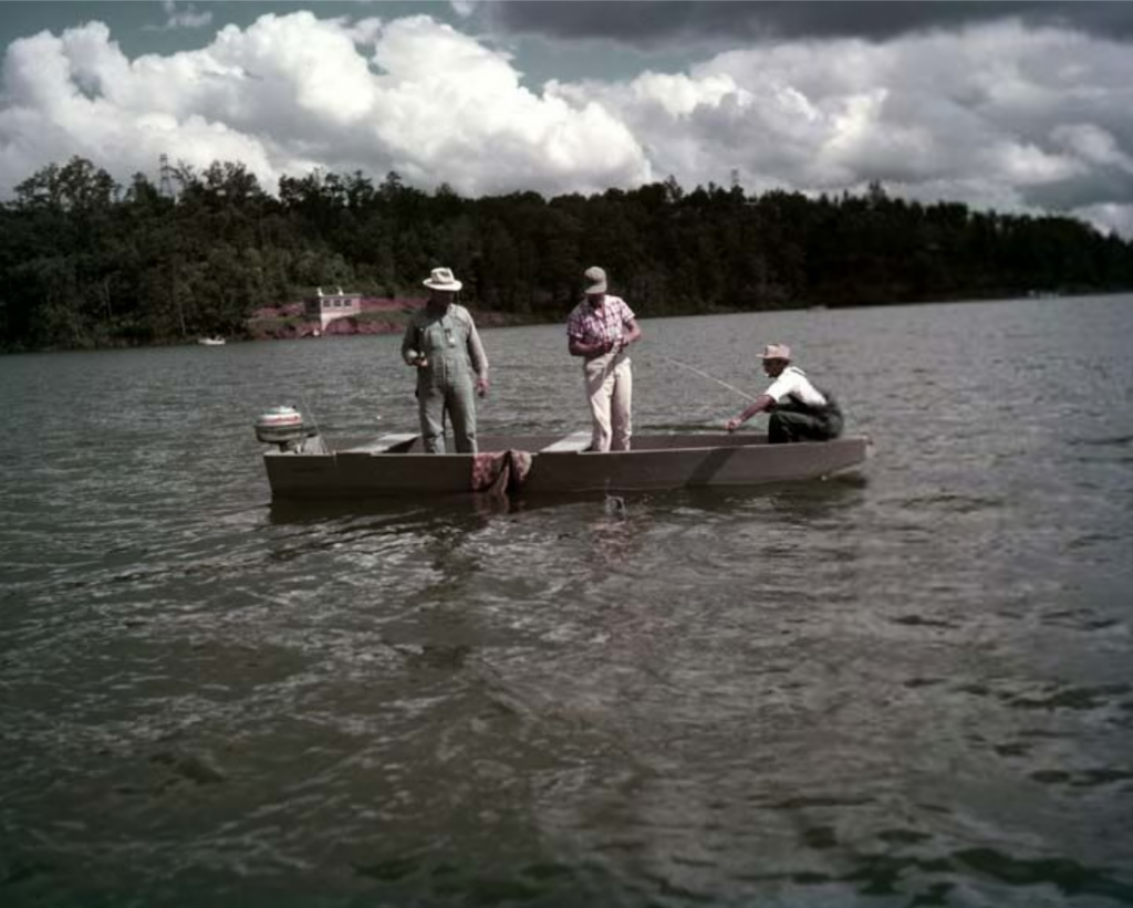 Lake Lanier was created in 1956 by the completion of Buford Dam on the Chattahoochee River. The lake was created for flood control, drinking water, and hydroelectric power.

Fishing at Lake Lanier in 1958 was a popular activity for both locals and visitors. The lake was home to a variety of fish, including bass, crappie, catfish, and bream.

There were a few different ways to fish at Lake Lanier in 1958. One way was to fish from the shore. There were many places to fish from the shore, including parks, campgrounds, and boat ramps.

Another way to fish at Lake Lanier in 1958 was to fish from a boat. There were many places to rent boats on the lake, and there were also many places to launch your own boat.

Fishing at Lake Lanier in 1958 was a great way to enjoy the outdoors and the beauty of the lake. It was also a great way to catch some fish.