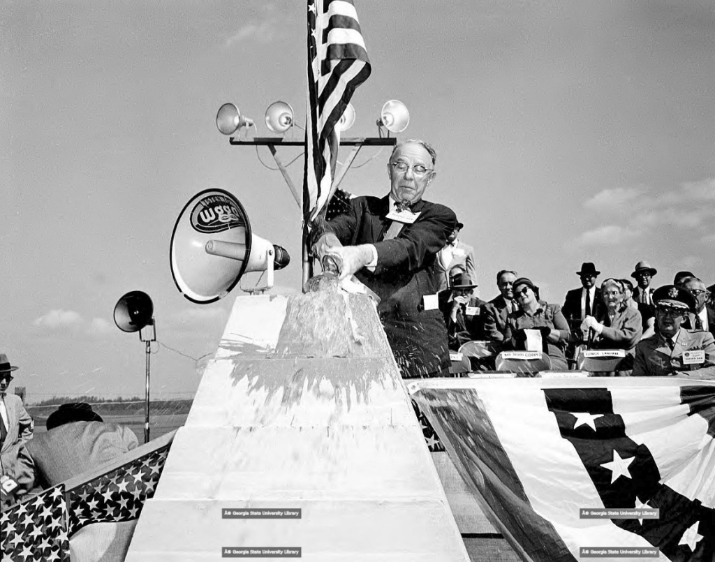 Lake Sidney Lanier was dedicated on October 16, 1957. The dedication ceremony was held at the Buford Dam, which created the lake. The ceremony was attended by Governor Marvin Griffin, Senator Richard Russell, and other dignitaries.
The dedication ceremony began with a prayer by the Reverend John H. Caldwell. The Reverend Caldwell then led the crowd in the Pledge of Allegiance.

Governor Griffin then gave a speech in which he praised the construction of Lake Lanier. He said that the lake would provide many benefits for the people of Georgia, including flood control, hydroelectric power, and water supply.

Senator Russell then gave a speech in which he praised the poet Sidney Lanier. He said that Lanier was a great American poet and that the lake was a fitting tribute to his memory.

After the speeches, the crowd was invited to tour the Buford Dam and the lake. The dedication ceremony was a success and marked a major milestone in the history of Lake Lanier.