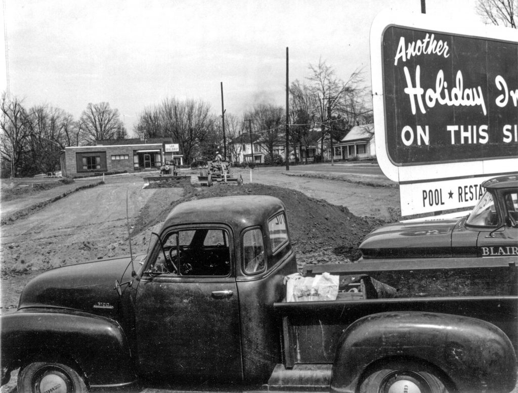 The Holiday Inn construction at Lake Sidney Lanier in the 1950s was a major undertaking. The hotel was built on a large tract of land overlooking the lake, and it was one of the first major hotels to be built in the area.

The construction of the hotel was a boon to the local economy. It created jobs for hundreds of people, and it helped to attract tourists to the area. The hotel also became a popular spot for locals to hold weddings and other events.

The Holiday Inn at Lake Sidney Lanier is still in operation today. It is a popular destination for both tourists and locals, and it offers a variety of amenities, including a swimming pool, a fitness center, and a restaurant.

Here are some specific details about the construction of the Holiday Inn at Lake Sidney Lanier in the 1950s:

The hotel was built on a 100-acre tract of land overlooking the lake.
The construction of the hotel took two years to complete.
The hotel was one of the first major hotels to be built in the area.
The construction of the hotel was a boon to the local economy.
The hotel created jobs for hundreds of people.
The hotel helped to attract tourists to the area.
The hotel became a popular spot for locals to hold weddings and other events.
The Holiday Inn at Lake Sidney Lanier is still in operation today.
The hotel is a popular destination for both tourists and locals.
The hotel offers a variety of amenities, including a swimming pool, a fitness center, and a restaurant.
